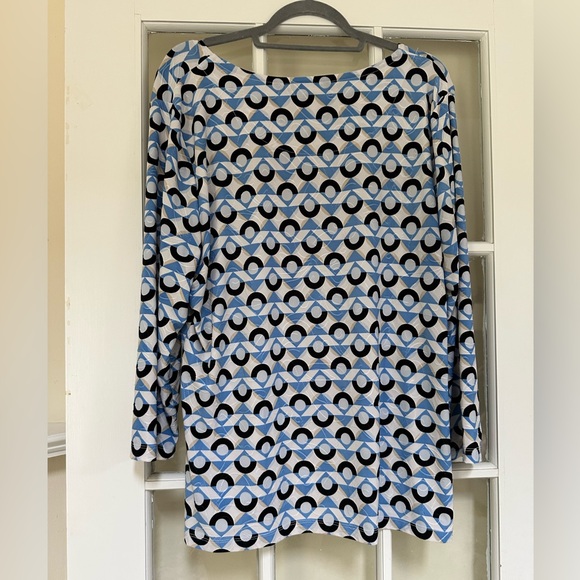 JM Collection Geometric Patterned Blouse - Picture 2 of 2